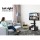 Artiss TV Stand Mount Bracket for 32"-70" TVs, 3 Tier Tempered Glass Shelves, Swivel, Adjustable Height, Black