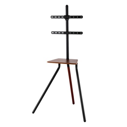 Artiss Swivel TV Stand 24-55 Inch Wooden Base, Adjustable Height, Steel Frame, Fits Universal VESA, Black Finish