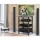 Artiss 4-Tier TV Stand with Tempered Glass & Aluminium, 600x420x790mm, Black - Ventilated Shelves, 40kg Capacity