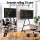 Artiss Mobile TV Stand 32–75 inch Heavy Duty Steel Trolley with Shelves Wheels Tilt Swivel 133kg Capacity