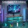 Artiss Corner TV Stand 32-70 inch with Mount Adjustable Swivel RGB LED Lights Built in Power Hub Black Walnut