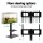 Artiss TV Floor Stand Mount Bracket for 32"-70" LED LCD, 2 Tiers, Adjustable Height, Swivel, Glass Base, Black