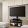 Artiss TV Stand Mount Bracket: Fits 32"-60" Screens, Adjustable Height, 3-Tier Tempered Glass Shelves, 35° Swivel, Black