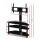 Artiss TV Stand Mount Bracket: Fits 32"-60" Screens, Adjustable Height, 3-Tier Tempered Glass Shelves, 35° Swivel, Black
