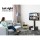 Artiss TV Stand Mount Bracket for 32"-70" LED LCD, Height Adjustable, 35° Swivel, Glass Shelf, Cable Management, Black