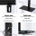 Artiss TV Stand Mount Bracket for 32"-70" LED LCD, Height Adjustable, 35° Swivel, Glass Shelf, Cable Management, Black