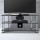 Artiss Black TV Stand with 3-Tier Tempered Glass Shelves, 1000mm x 390mm x 500mm, Supports Up to 40kg, Easy