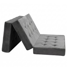Giselle 15cm Double Folding Mattress Corduroy 3‑Fold Portable Guest Sofa Bed 190x135cm 23D Foam Comfort