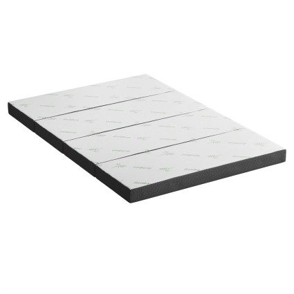 Giselle Bedding Foldable Foam Mattress Double Size, Bamboo Fabric, Medium Firm, Portable Guest Bed, 190x137x10cm