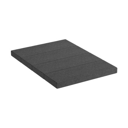 Giselle Bedding 4-Fold Double Mattress - Portable High-Density Foam, Breathable Grey Fabric, 190x137cm, Convertible Bed