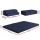 Giselle Bedding Foldable Foam Mattress Double Blue, 4-Fold Portable Floor Mat, High-Density, 197x140cm, Washable Cover