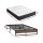 Giselle 16cm Hybrid Bonnell Double Mattress with Artiss Industrial Metal Bed Frame Set Black Dark Wood