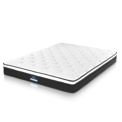 Giselle Bedding Euro Top Double Mattress - 21cm Bonnell Spring, Medium Firm, Hypoallergenic, Dust-Mite Resistant