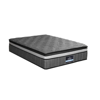 Giselle Bedding Camille 34cm Double Mattress, Double Layer Pocket Spring, Bamboo Fabric, Medium Firm, 9-Zone Support