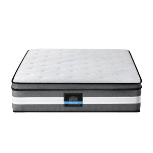 Giselle Bedding LVORY 30cm King Single Mattress - Gel Foam, Pocket Spring, Seaqual Fabric, Euro Top, Medium-Firm Support