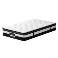 Giselle Bedding Breeze Series 30cm Euro Top Mattress King Single, Medium Firm, Pocket Spring, Hypoallergenic, White