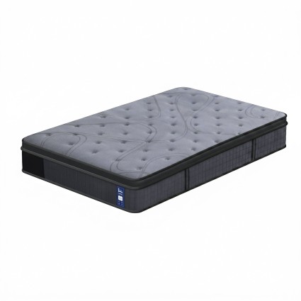 Levitex 33 cm 8.0 Extra Firm 7-Zone Pocket Spring Mattress King Single with Dual-Row Edge Support (Grey)