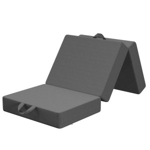 BedStory Small King Single Trifold Foam Mattress - Firm Support, Washable Cover, Portable with Handle, 15cm Thick