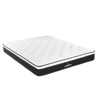 Giselle Bedding King Euro Top Mattress 21cm, Medium-Firm Bonnell Spring, Hypo-Allergenic, Dust-Mite Resistant