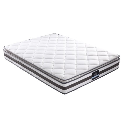 Giselle Bedding 21cm King Pillow Top Mattress - Medium Firm Bonnell Spring Core, Quilted Fabric, Hypo-Allergenic Comfort