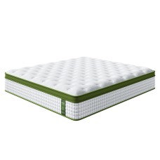 BedStory 34cm King Latex Hybrid Mattress - Medium Firm, 5-Zone Support, Breathable Cover, CertiPUR-US Certified