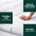 Giselle Bedding Queen Mattress Topper 10cm Pillowtop Bamboo Blend, Microfibre Cover, Hypoallergenic, White