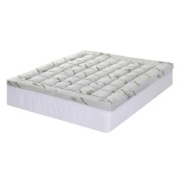 Giselle Bedding 11cm Bamboo Mattress Topper King Size, 1500GSM Plush Pillowtop, Breathable, Machine Washable