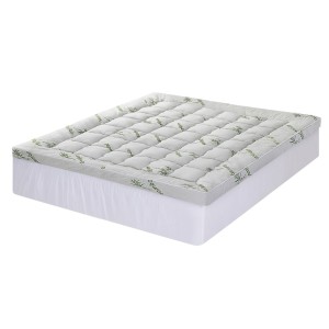 Giselle Bedding 11cm Bamboo Mattress Topper King Size, 1500GSM Plush Pillowtop, Breathable, Machine Washable