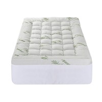 Giselle Bedding Bamboo King Single Mattress Topper 11cm Pillowtop, 1500GSM, Breathable, Hypoallergenic, Machine Washable