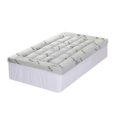 Giselle Bedding Bamboo Mattress Topper Single 11cm Pillowtop, 1500GSM, Breathable, Machine Washable, Anti-Allergy