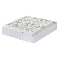 Giselle Bedding 5cm Bamboo Pillowtop King Mattress Topper - 1000GSM Hollow Fibre, Breathable, Anti-Bacterial Design