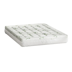 Giselle Bedding Queen Mattress Topper 7.5cm Bamboo Pillowtop, Breathable, Anti-Allergy, Machine Washable