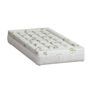 Giselle Bedding Bamboo Mattress Topper Single 7.5cm Pillowtop, Anti-Allergy, Breathable, 3D Quilted, Washable