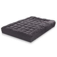Giselle Bedding King Mattress Topper - 1000GSM Bamboo Charcoal Pillowtop, Memory-Resistant, Anti-Allergy, 45cm Skirt