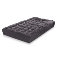 Giselle Bedding Single Mattress Topper - 1000GSM Bamboo Charcoal, Pillowtop, Anti-Allergy, 45cm Skirt, Breathable Design