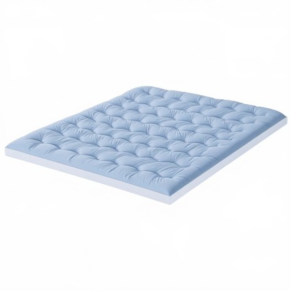 Giselle Bedding 5cm Double-Sided Pillowtop Mattress Topper Double, Cooling & Coral Fleece, 1000GSM, 45cm Fit