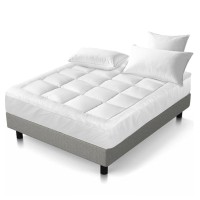 Giselle Bedding King Single Mattress Topper – Luxurious Pillowtop, 1000GSM Microfibre, Anti-Allergy, 45cm Elastic Skirt