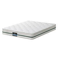 20cm Giselle Bedding Queen Mattress Green Tea Foam Euro Top Bamboo Cover Medium Firm Support Hypoallergenic