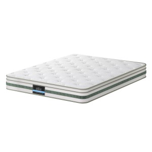 20cm Giselle Bedding Queen Mattress Green Tea Foam Euro Top Bamboo Cover Medium Firm Support Hypoallergenic