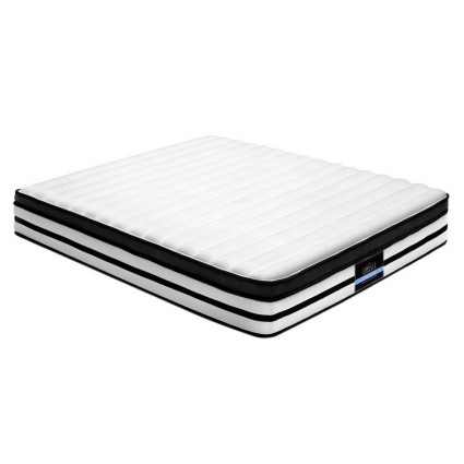 Giselle Bedding 27cm Euro Top Queen Mattress - Plush Padding, 5 Zoned Pocket Springs, Hypo-Allergenic, Perfect Comfort