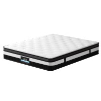 Giselle Bedding Breeze Series 30cm Queen Mattress, Euro Top, Pocket Spring, Medium Firm, Hypoallergenic, White