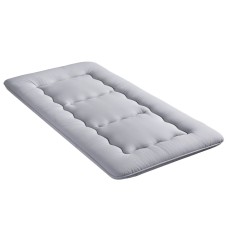 Giselle Bedding 10cm Japanese Floor Mattress Foldable Futon 100x200cm Removable Washable Cover Grey 25D