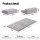 Giselle Bedding Foldable Mattress Sofa Bed, 4-Fold High-Density Foam, Plush Cover, Built-In Pillow, 200x90cm, Grey