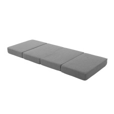 Giselle Bedding Foldable Mattress Single Size, Dark Grey, Faux Linen Cover, High-Density Foam, Convertible Couch Bed Giselle Bedding Foldable Mattress Single Size, Dark Grey, Faux Linen Cover, High-Density Foam, Convertible Couch Bed