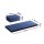 Giselle Bedding Foldable Mattress - Single Blue, High-Density Foam, Faux Linen, 190x79x10cm - Tri-Fold, Washable Cover