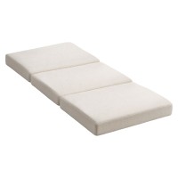 Giselle Bedding 3-Fold Foldable Mattress Sherpa Fleece 190x79cm Portable High-Density Foam Bed Chair Guest Travel