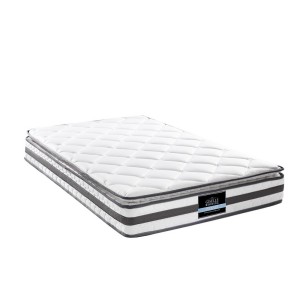 Giselle Bedding 21cm Single Pillow Top Mattress | Medium Firm Bonnell Spring Core | Breathable & Hypo-Allergenic Comfort