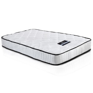 Giselle Bedding Peyton Pocket Spring Mattress Single 21cm Medium Firm, Hypo-Allergenic, Soft Quilting, No Turn