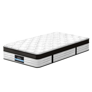 Giselle Bedding 31cm Euro Top King Single Mattress - Plush, High-Density Foam, 5-Zoned Pocket Springs, Medium Firm