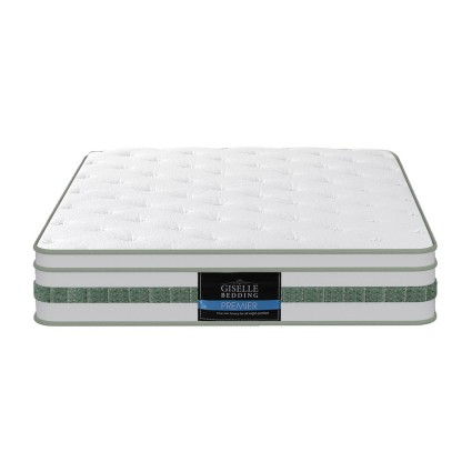 Giselle Bedding Mint Series 20cm Single Mattress - Green Tea Foam, Bamboo Fabric, Euro Top, Medium-Firm Support